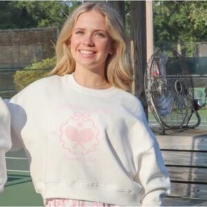 Love Shack Fancy Women’s Aneria White Pullover Size XS